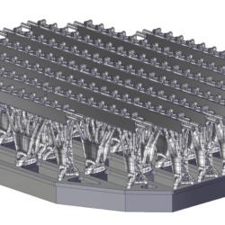 Embedded thermal control of an active antenna using 3D printing