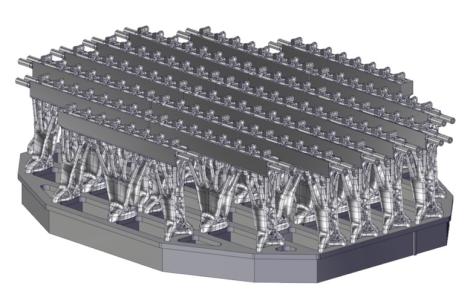 Embedded thermal control of an active antenna using 3D printing