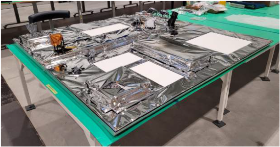 Efficient mounting of MLI blankets to spacecraft structures