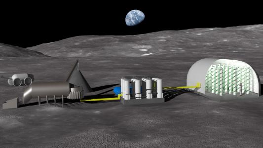 Enabling lunar in-situ agriculture by producing fertiliser from beneficiated regolith