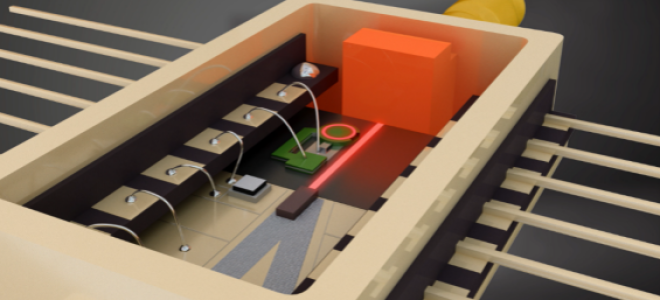 Narrow linewidth frequency agile integrated photonic lasers for space