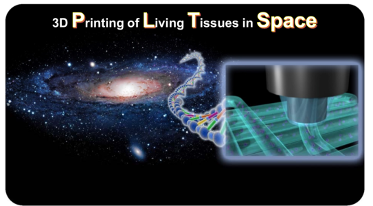 3D Printing of Living Tissues for Space Exploration