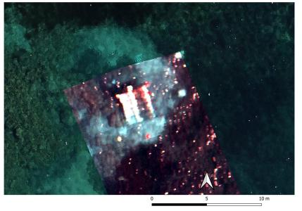 SPOTS: Spectral properties of submerged and biofouled marine plastic litter