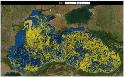 Plastic waste and the Black Sea, monitoring litter at Sea and on the land from Sentinel-2 data